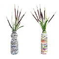 Recycled Paper Bottle Vases