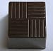 Chocolate Mold: Cube with Criss-Cross Top 3/4 x 3/4 x 3/4 54 Cavities