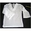 Lightweight White Gauze Tunic Top