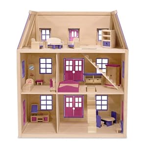 Melissa & Doug Multi-Level Wooden Dollhouse