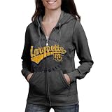 Marquette Golden Eagles Ladies Ash Swept Full Zip Hoodie Sweatshirt