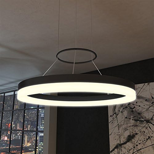 VONN Lighting Tania Collection Black Acrylic and Aluminum 18-inch LED Chandelier