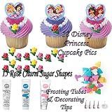 Disney Princess Cakes Cupcakes - Do It Yourself Decorating Kit - 42 Pieces Total