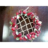 Red Pine&Apple With Berry BIG Wreath/鮮やか真紅!林檎と松ぼっくりの情熱リースBIGサイズ