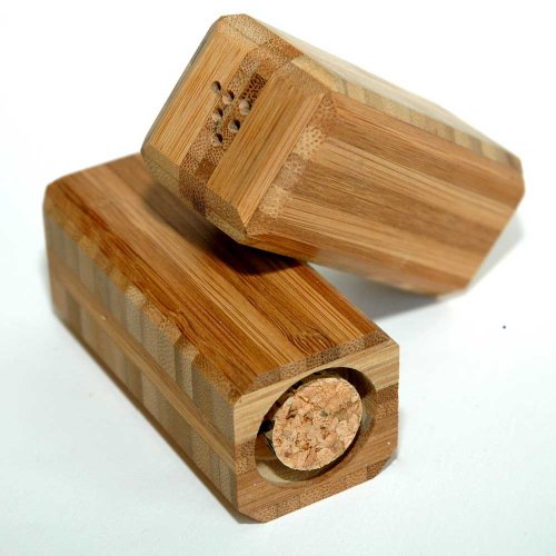 Custom Bamboo SALT & PEPPER SHAKERS