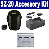 Olympus SZ-20 Digital Camera Accessory Kit includes: SDLI50B Battery, SDM-192 Charger, SDC-22 Case