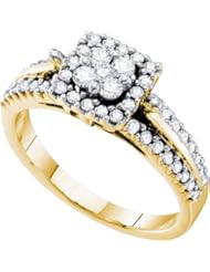 0.50CTW DIAMOND FLOWER RING