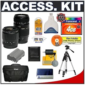 Accessory Kit for Nikon D200 D300 Digital SLR Camera with + Tamron 28-80mm f 3.5-5.6 Lens... by Tamron