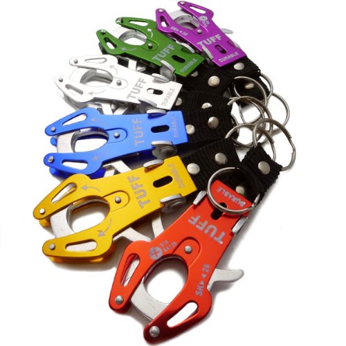 6 pcs Escalade crochet de verrouillage Porte-clés mousqueton