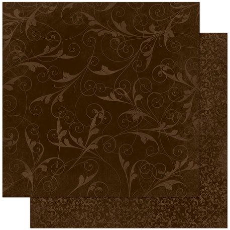 Coffee Flourish 12X12 Double Dot Designs Paper 