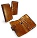 Tuff-Luv Vintage Leather Pouch Wallet Case Cover for Samsung Galaxy S2 / S3 - Brown