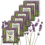 5 MOTH REPELLENT SACHETS WITH LAVENDER - for Drawers, Cupboards etc.