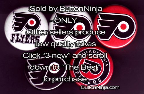 Set of 5 Philadelphia Flyers Pins 1.25