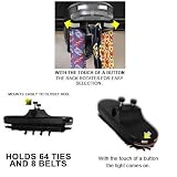 Motorized Revolving Rack by WT Accessories black plastic tie racks