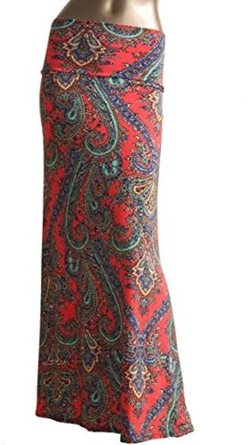 TrendzArt Full Length Long Maxi Skirt Tiffany Print / Patch Skirt