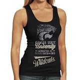 Kansas State Wildcats Ladies Black Boy Beater Tank Top