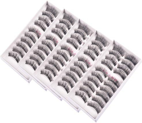 HotEnergy 50 Pairs Fashion Regular Long and Thick Eyelashes Fake Eyelashes (013)