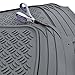 MotorTrend 100% Odorless Ridged Heavy Duty Rubber Floor Mats (Gray) - Semi Custom Fit