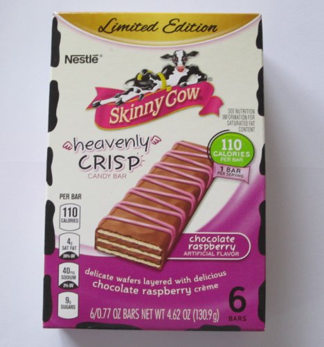Nestle Skinny Cow Heavenly Crisp Chocolate Raspberry Candy Bar (1 Box/6 Bars)