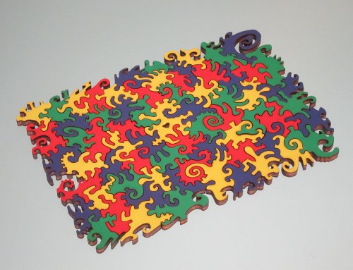 Small Four-color-map Wooden Jigsaw Puzzle