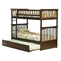 Columbia Twin/Twin Bunk Bed with Trundle Bed - Antique Walnut