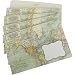 Maps Cavallini Set of 8 decorative envelopes with window