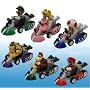 Super Mario Bros Mini Kart Checkered Figure 2 Set Of 6