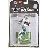 MARION BARBER III Blue Glove CHASE VARIANT #24 Dallas Cowboys Football Figure by McFarlane Toys NFL 2008 Wave 3 w/ WHITE JERSEY series 19