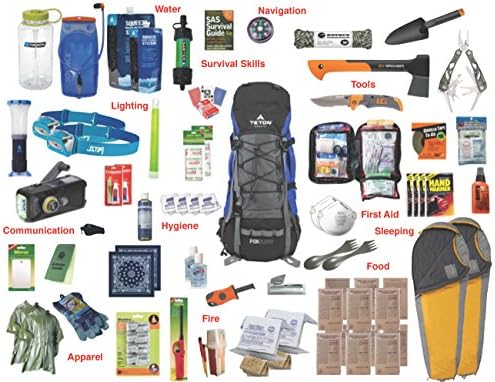 2-person Emergency Kit Bag / Bug Out Bag / Survival Kit / Earthquake Kit