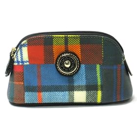 AUTHENTIC DOONEY & BOURKE SMALL PATCHED PLAID COSMETIC POUCH QP170