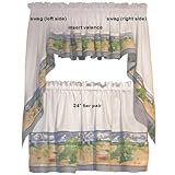 24 Shoreline Nautical Tier Curtain Pair By Ellis Curtain