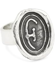 Pyrrha "talisman" Sterling Silver Initial Ring