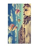 Huella deco Felpudo de Vinilo (Azul Celeste/Beige)