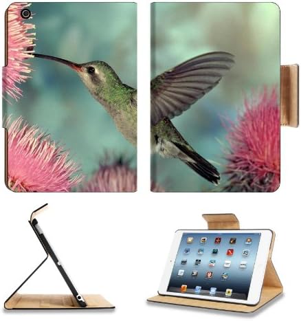Little Hummingbird Eating Pink Flower Apple Ipad Mini Retina Display Flip Case Stand Smart Magnetic Cover Open Ports Customized Made to Order Support Ready Premium Deluxe Pu Leather 8 Inch (205mm) X 5 1/2 Inch (140mm) X 11/16 Inch (17mm) MSD Ipad Mini Retina 2 Professional Ipadmini Cases Ipad_mini Accessories Graphic Background Covers Designed Model Folio Sleeve HD Template Designed Wallpaper Photo Jacket Wifi 16gb 32gb 64gb Luxury Protector