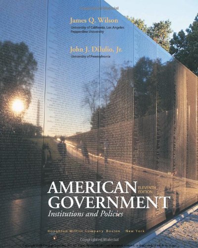 Textbook - American Government: Institutions and Policies