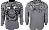 XTREME COUTURE VOLTAGE CHARCOAL MMA THERMAL SHIRT MEDIUM