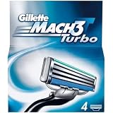 Gillette Mach 3 Turbo Refills - 4 Cartridges