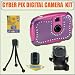 Photo : Digital Concepts VGA Cyber Pix Digital Camera Kit for Girls +Plus+ Accessory Kit:- added Camera Carrying Case w/Pockets & Strap, Flexible Mini Tripod w/Pocket Clip, Deluxe Cleaning and Care Kit, Universal LCD Screen Protectors