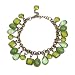 Glass Beads and Brass Green Bauble Bracelet "Classical Glass Bauble Bracelet [Green]"