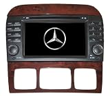 Koolertron (TM) For Benz S W220 (1998 1999 2000 2001 2002 2003 2004 2005) Indash Car Navigation Radio GPS System AV Receiver and 7 Inch HD Touch Screen with iPod Bluetooth (Factory Fit,Free Map)
