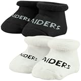 Oakland Raiders Infant Black 2-Pack Bootie Socks