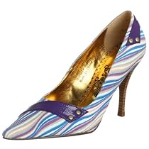 Naughty Monkey Women's Side Swiped Pump,Purple,8.5 M