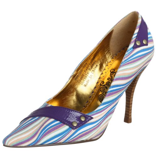 Naughty Monkey Women's Side Swiped Pump,Purple,8.5 M