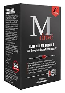 Mdrive Elite Energizing Testosterone Booster with Cordyceps, Testofen Fenugreek and KSM-66
