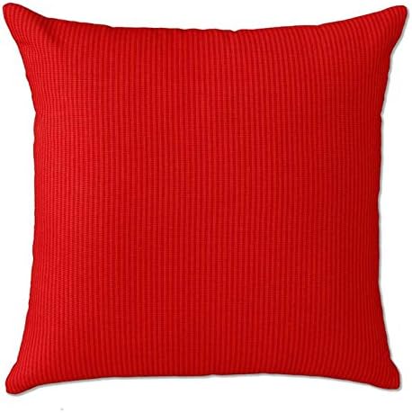 Country Weaves Cushion Covers / Pillow Cover / Pillow Case - 100% Cotton, Size: 16 x 16 in (40 x 40 cm), Yarn Dyed Stripe fabric, Colour: Red, Pack of 1 pc