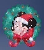 30 Disney Mickey Mouse Holographic Lighted Christmas Wreath Yard Art