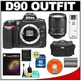 Nikon D90 Digital SLR Camera Body with Nikon 18-105mm VR DX Lens + Nikon Capture NX2 Photo Editing Software + 16GB SD Card + EN-EL3e Battery + Nikon SLR System Case + Cameta Bonus Accessory Kit