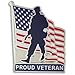 Proud Veteran Military Patriotic Lapel Pin