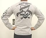 Ed Hardy - Ed Hardy Cashmere Wool Leather Metal Studs Skull Love Kills Sweater XXL Christian Audigier