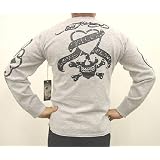 Ed Hardy Cashmere Wool Leather Metal Studs Skull Love Kills Sweater XXL Christian Audigier at Ed Hardy